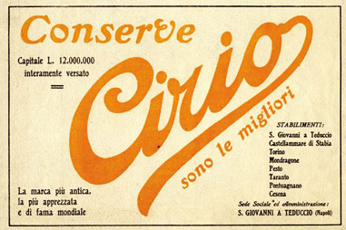 La prima pubblicità Cirio